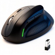 Vertical Ergonomic Quiet Wireless Mouse BT 5.1/2.4G/USBC Max 4800 DPI