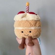 AUTHENTIC Jellycat Birthday Cake Amuseables NWT - Fast Shipping