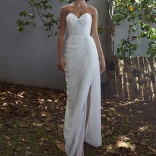 A-Line Floor-Length Sleeveless Evening Dresses Draped Backless Prom Party Gowns