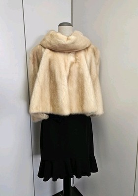 Designer Jacke Blancha Nerz Pelz Cape Jacke S 36