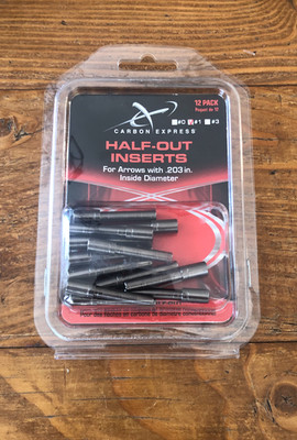 Carbon Express INSERTS #1 (.203 INSIDE DIAMETER) SD 12-Pack MPN 50261 - HALF OUT