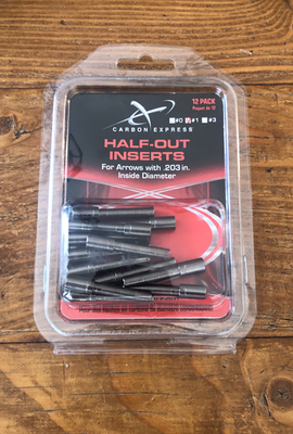 #ad Carbon Express INSERTS #1 .203 INSIDE DIAMETER SD 12 Pack MPN 50261 HALF OUT $17.47