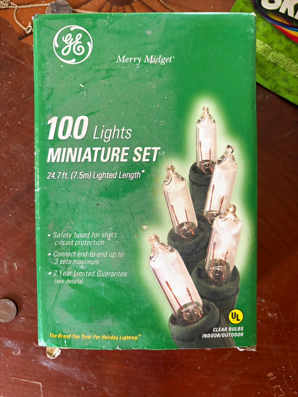 GE 100 Mini Incandescent String Lights 24.7 ft Indoor/Outdoor Connectable