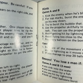 Balloon Fight - NES Nintendo Original 5 Screw Game & Instructions Manual Booklet