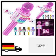 Karaoke Mikrofon Kinder, Drahtloses Bluetooth Mikrofon mit LED, Geschenke