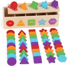 Holz Sortierspiel Lernspielzeug   Farben, For...