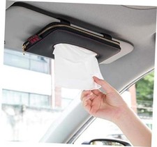 Car Tissue Holder, Car Visor Tissue Holder, Perfect Solid Color Auto Black