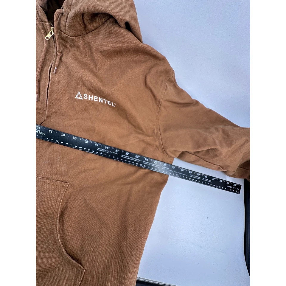 Chaqueta de Trabajo CornerStone Port Authority Marrón Acolchada Forrada con Capucha XL SHENTEL Foto 4 de 4