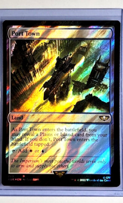 2022 MTG Magic the Gathering Warhammer 40000 40k Surge Foil #289 Port Town Rare
