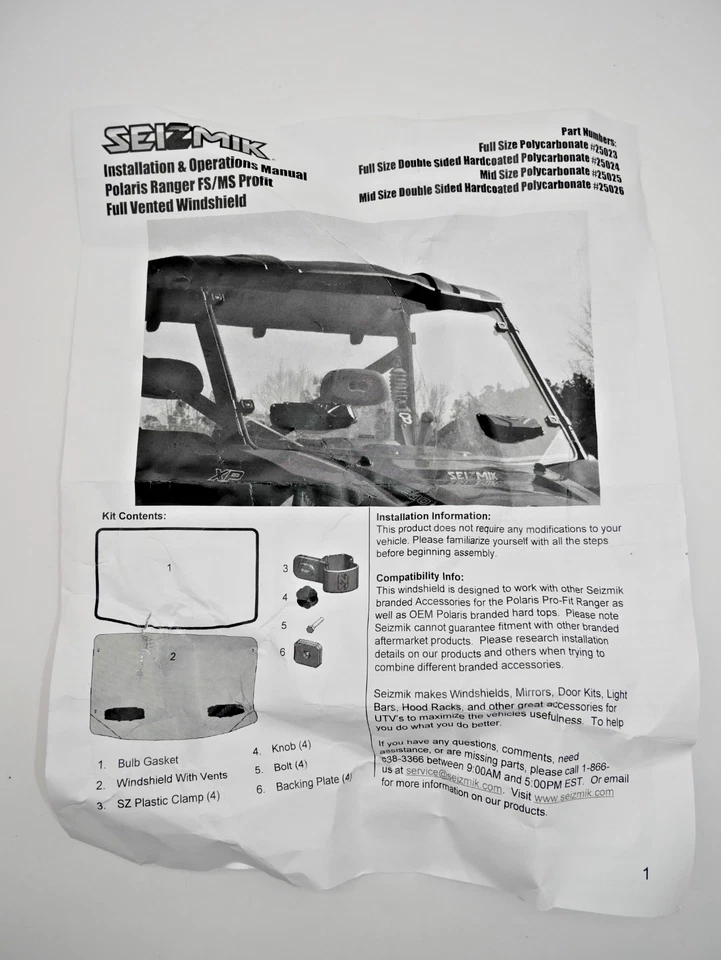 SEIZMIK VERSA VENTILACIÓN PARABRISAS ACRÍLICO - 25023 Foto 4 de 4