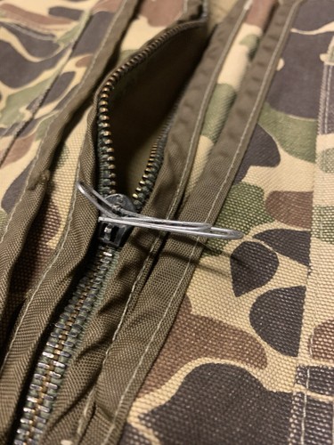 Vtg Carhartt Duck Hunting Camo Canvas Vest VU103 USA Union Made Quilted Corduroy - Picture 2 of 8