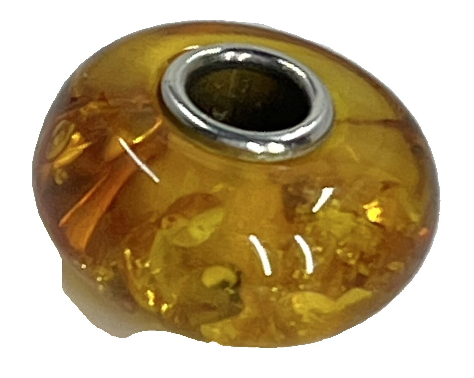 Joyería de Moda de color ámbar de vidrio Trollbeads