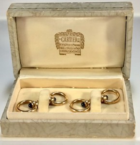 cartier sapphire cufflinks