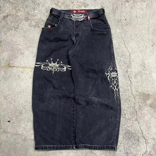 Unisex JNCO Hip-Hop Baggy Freizeit Skateboard Denim Retro weites Bein Hose 2025 - Bild 3 von 39