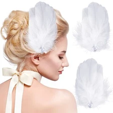 ANCIRS 2 Pack Feather Hair Clips for Women, Fly-Wing Shape Hair Barrettes Acc...