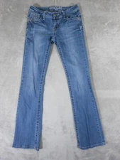 Grace In LA Jeans Womens Size 7 Boot Cut Regular Fit Designer Blue Denim Casual