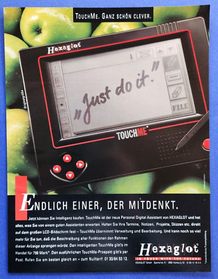 21. Hexaglot GmbH Touch me Werbeanzeige Werbung Reklame 1993