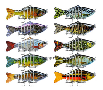 7Segments Multi Jointed Fishing Lure Swimbait Minnow Bait Wobblers Bass 10CM/15G