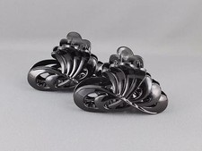 Black 2 hair clips plastic barrette jaw claw clamp clip set pack
