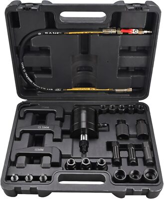 24Pcs Pneumatic Diesel Injector Puller Air Vibration Injector Removal Tool Kit