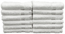 13" x 13" White Washcloths 100 Cotton Super Soft Luxurious  Optima Collection