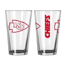 Kansas City Chiefs Boelter NFL Game Day 16oz Pint Glass(1) FREE SHIP!!