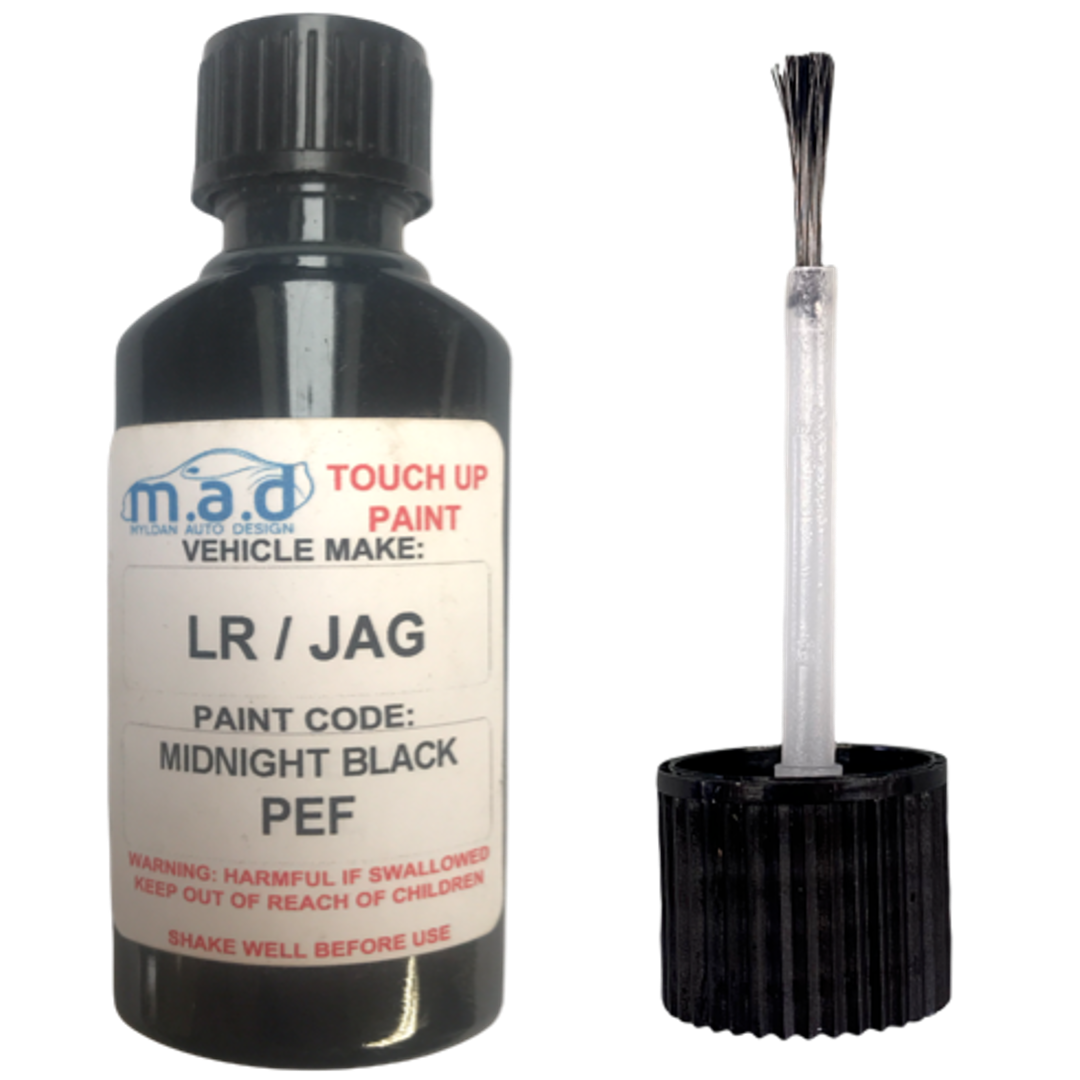 TOUCH UP KIT FOR JAGUAR MIDNIGHT BLACK PEF PAINT 30ML XF XK XKR E F