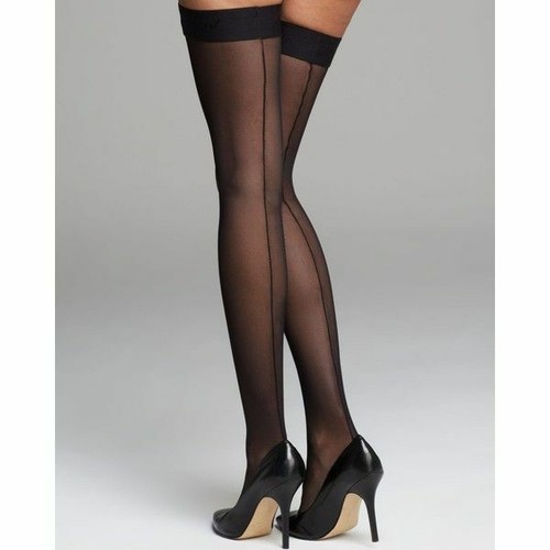L` AGENT PROVOCATEUR HALTERLOSE NETZSTRÜMPFE SCHWARZ GRÖSSE SMALL NEU MIT ETIKETT - Bild 2 von 2