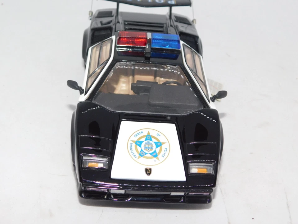 Franklin Mint 1985 Lamborghini Countach 5000S полицейский автомобиль LE 500 1:24 редкая - Изображение 4 из 4