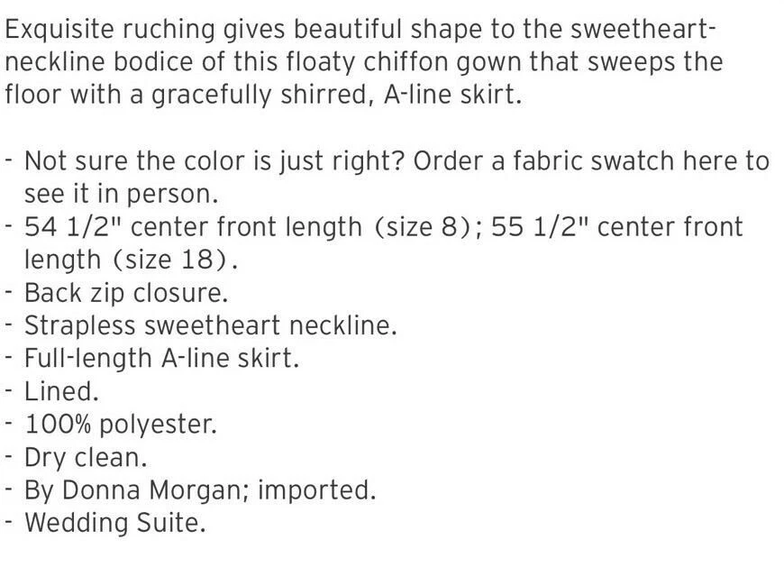 Vestido de mujer Donna Morgan 191468 sin tirantes de gasa azul verde talla 20W Foto 4 de 4