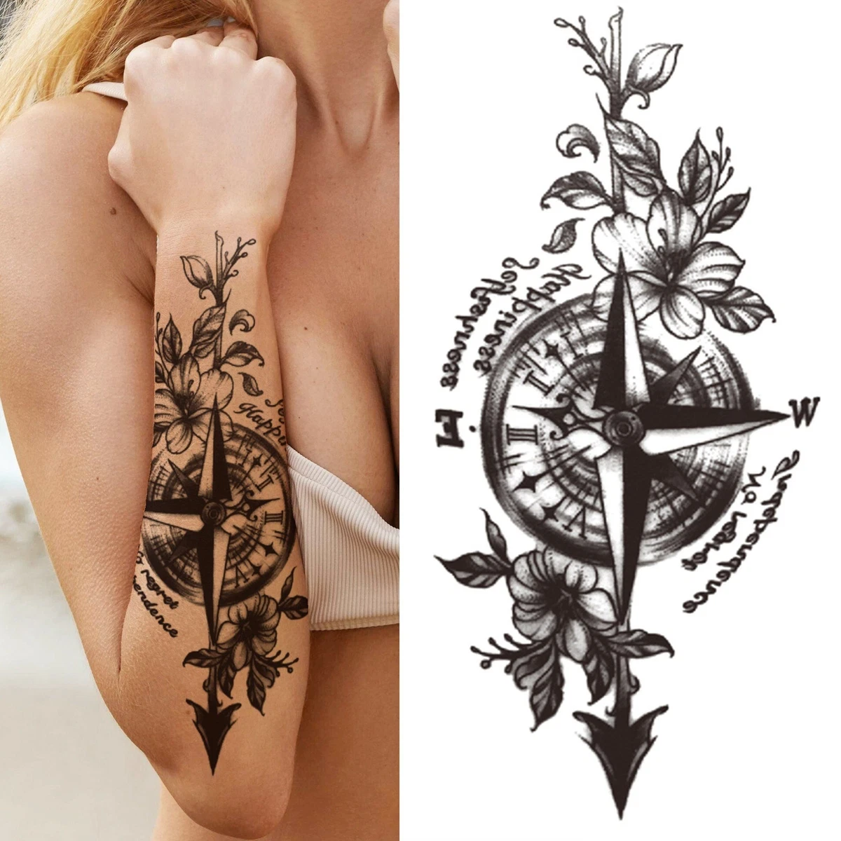 Share more than 140 compass clock arrow tattoo best tnbvietnam.edu.vn