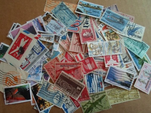 Collection lot 100 different Airmail stamps of the United States US
