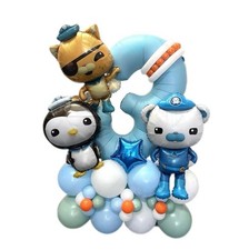 Octonauts Balloon Stack Octonauts Birthday Party Captain Barnacles Kwazi Peso
