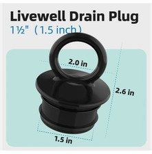 PVC Push In Boat Drain Plug Replacement for T-H-Marine Boats Scuppers 1-1/2  