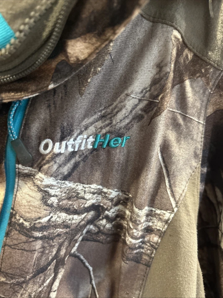 Cabela's Zonz Woodlands OutfitHer Chaqueta de Caza MUJERES Camuflada Cremallera Completa Con Capucha XL Foto 3 de 4