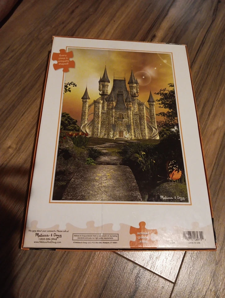 Melissa & Doug "TOWERING CASTLE" 200 Pc Puzzle 13" X 19" Complete Very Good+ - Image 2 of 4