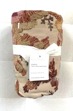 Pottery Barn EMRYS EMBROIDERED Cotton Table Throw 50" x 50" Fall NWT