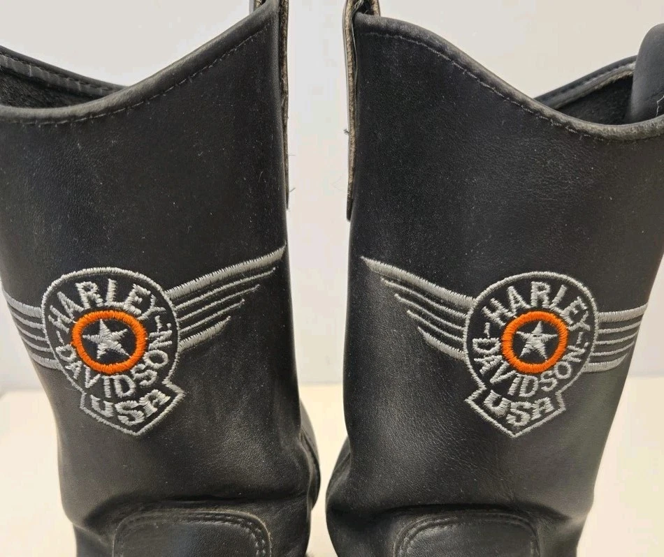 Vintage Harley Davidson Cowboy Western Boots mens 9.5 - Image 2 of 4