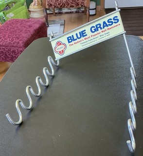 Vintage Belknap Blue Grass Nail Hammer Advertising Rack Display