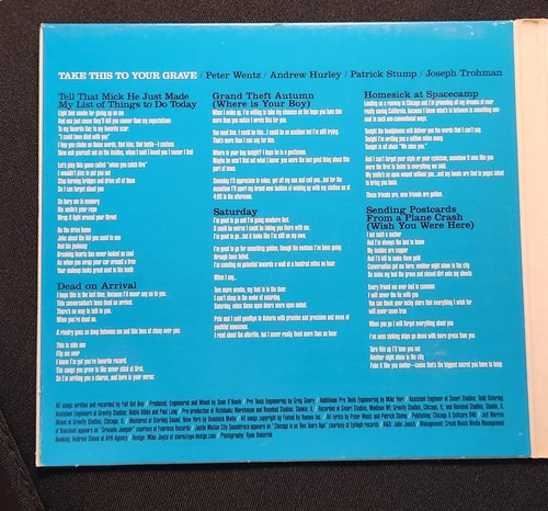 Fall Out Boy Take This to Your Grave CD 2003 Fueled by Ramen USED Read ...