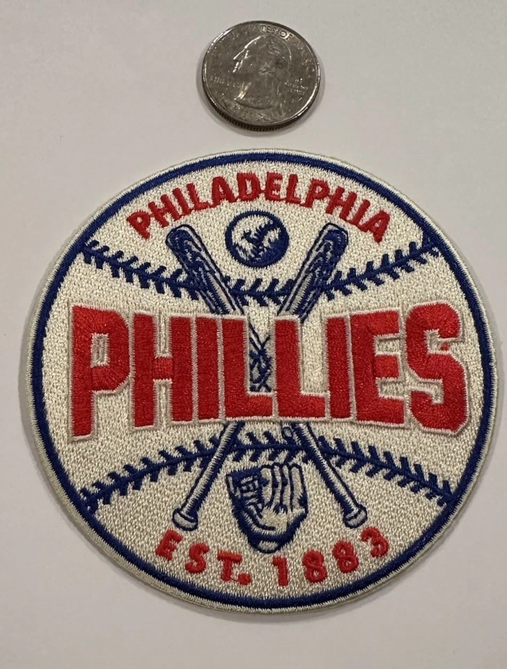 PHILADELPHIA PHILLIES Vintage Style Embroidered Iron On Patch 3.5”x 3.5” Nice!! - Image 2 of 3