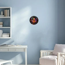 1pc 2D 1pc of Circular Aluminum Decorative Painting, Printed with Ethereal 2D Im