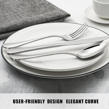60 Piece Silverware Set for 12, Stainless Steel Flatware, Mirror Polished