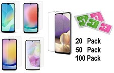 Lot of 20 50 100 Tempered Glass for Samsung Galaxy A06/A14/A15/A16/A26/A36/A56