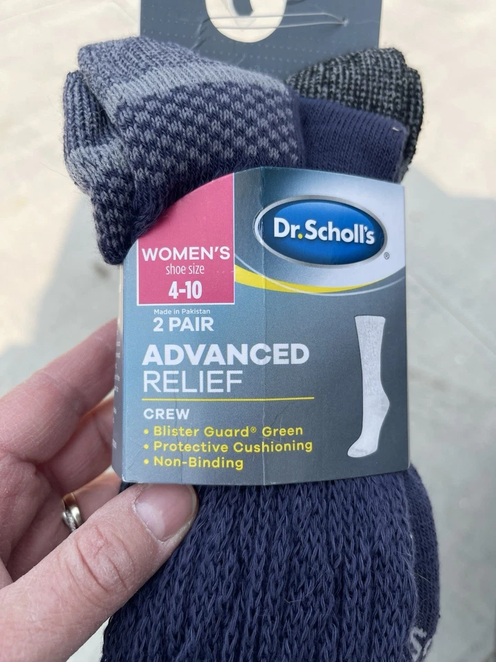 Женские короткие носки Dr Scholl's Advanced Relief 2 пары размер 4-10 синие серые - Изображение 2 из 4