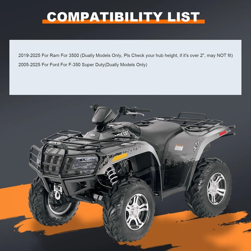 Espaciadores de rueda centrados en el cubo 2 piezas 8x200 2" para Ford F350 Super Duty doble 2005-2023 Foto 2 de 4