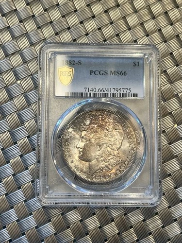 1882-s morgan silver dollar pcgs ms66 Nice Toning