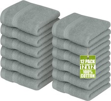 Utopia Towels 12 Pack Premium Wash Cloths Set, 12 by 12 Inches, 100 Cotton...