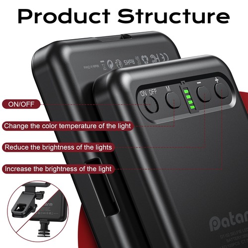 Datarm Rechargeable Soft Selfie Light for Phone, Camera, Laptop, 4-14H Batter... - Picture 4 of 9