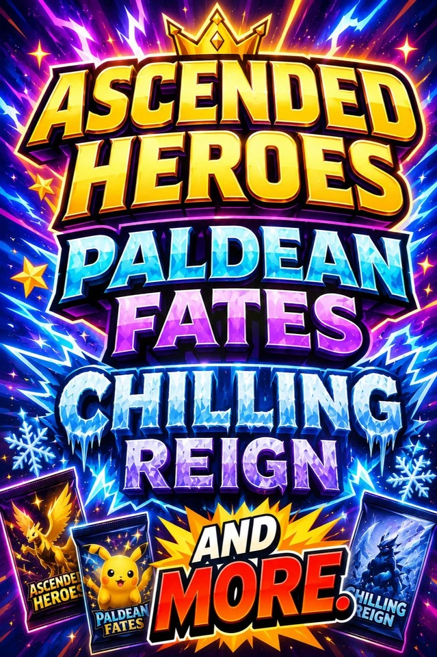 POKEMON ASCENDED HEROES, PALDEAN FATES, CHILLING REIGN AND MORE